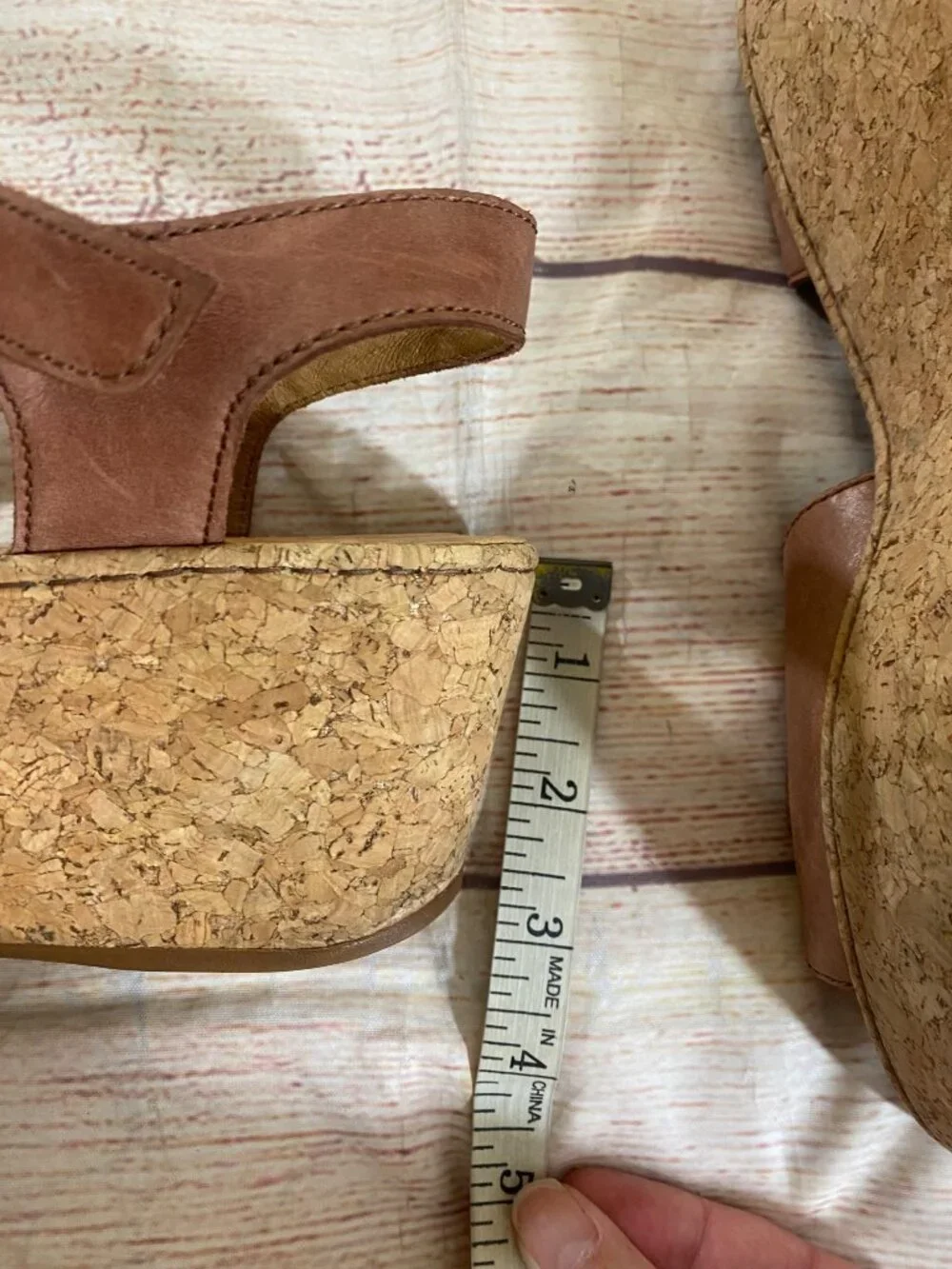 Born Women's Alaina Brown Leather WedgeSandals Platforms - 9